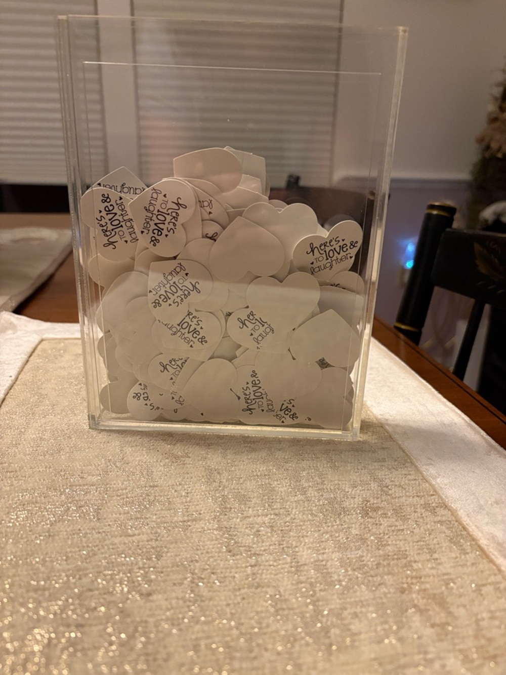Wedding Heart Confetti in White - Decorative Table Scatter